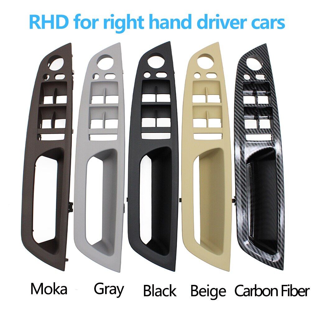 LHD RHD 4Pcs Set Door Window Switch Panel Armrest Pull Handle Cover Trim For BMW X5 X6 E70 E71 E72 2007-2014