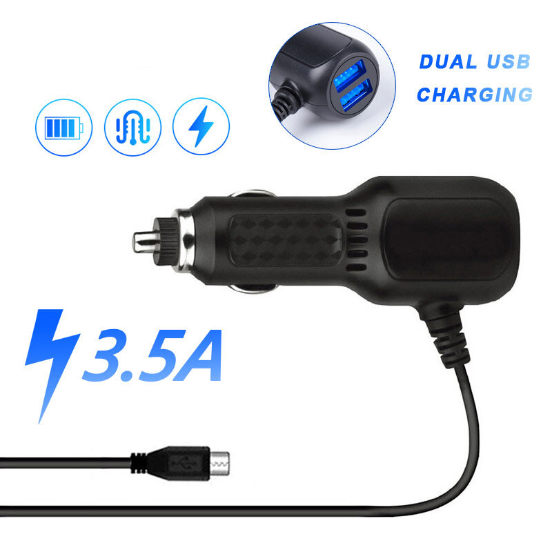 Car Camera Charging Cable 5V 3.5A 3.5M Wire Dash Cam Car Charger