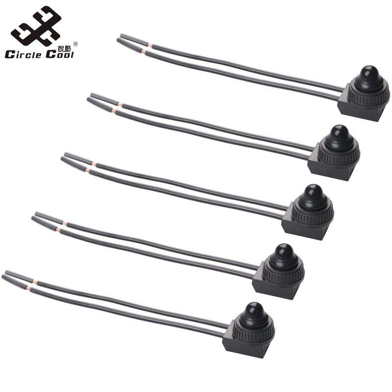 Circle cool 5 cái/bộ nút ấn công tắc chống nước công tắc đèn bật tắt, 12v cho xe máy/ô tô