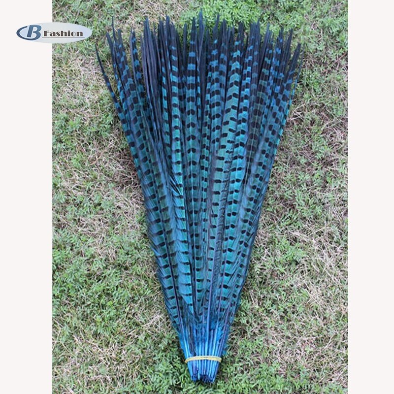 B-F 10 Root Beautiful Pheasant Feather Multicolor Handwork Ornaments 30-35cm