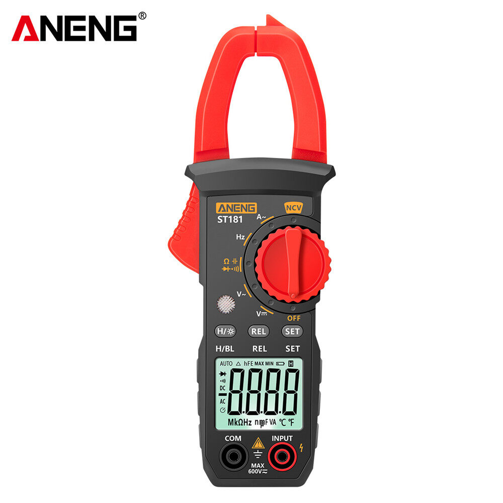 ANENG Đồng Hồ Kẹp Dòng Điện Xoay Chiều Kỹ Thuật Số Đếm ST181 4000 Đồng Hồ Vạn Năng Phạm Vi Tự Động 400A Có Đèn Nền Đồng Hồ Đo Điện Áp Kẹp Đồng Hồ Đo Ampe Kế Kẹp Kiểm Tra NCV Đồng Hồ Vạn Năng Đo Điện Dung
