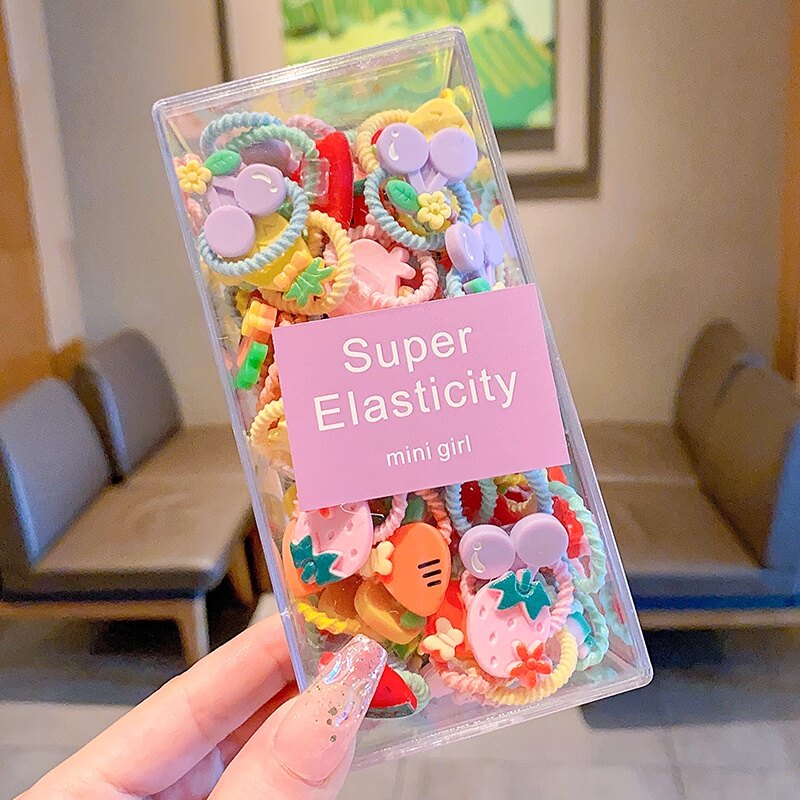 Korean Style Cute Elastic Rubber Hair Bands for Girls