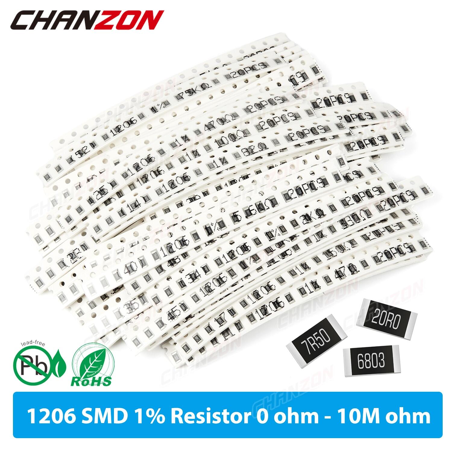 100pcs 20K ohm Ω 20KR ±5% 1206 1/4W SMD Chip Resistor 3.2mm×1.6mm 3216 
