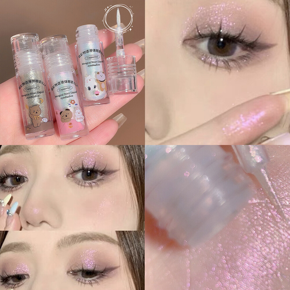 Dorisna long lanh chất lỏng bóng mắt Pearlescent Sequins Phấn mắt nằm tằm Kim Cương Trang điểm mắt không thấm nước mỹ phẩm