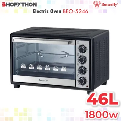 BUTTERFLY Electric Oven BEO-5246 (46L) Ketuhar Good Ovens Crumb Tray 2 Baking Trays 2 Wire Racks Convection Rotisserie