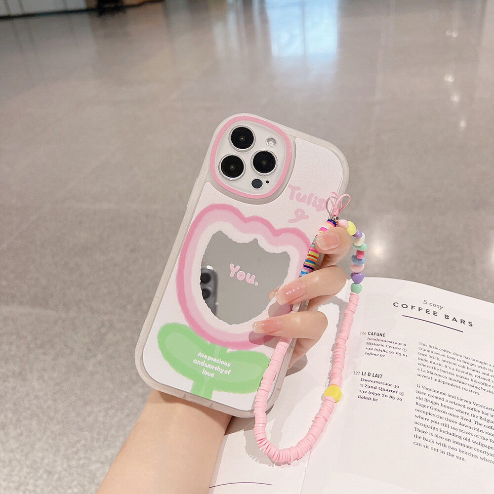 Funny Pattern Girly IPhone Cases Soft TPU Back Cover For iPhone 14 Pro Max iPhone 14 Plus iPhone 13 Pro Max Iphone 13 mini iPhone 12 Pro Max Iphone 12 mini 11 Pro Max XS Max XR 7 Plus 8 Plus SE Silicone shockproof phone case with chain