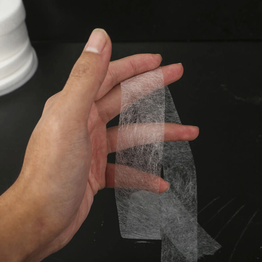 Phụ Kiện May Vá Hai Mặt Màu Trắng 70Yard Băng Dính Băng Dính Vải Lót Trang Phục Dễ Nóng Chảy Phụ Kiện Tự Làm Chắp Vá