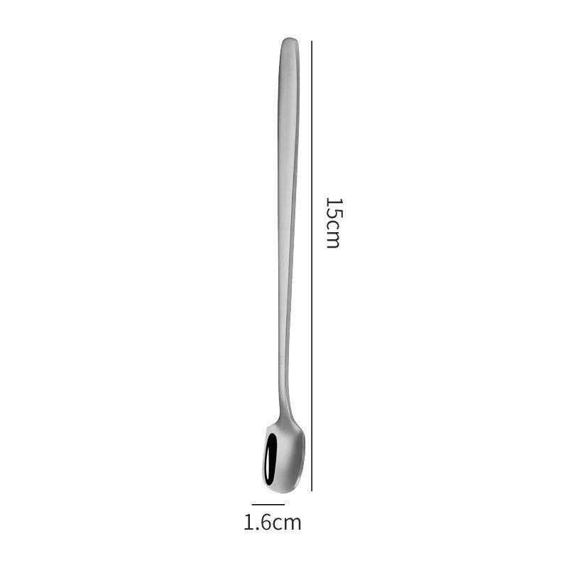 Stainless Steel Long Handle Coffee Spoon Tea Ice Cream Honey Stir Spoons Kitchen Gadgets