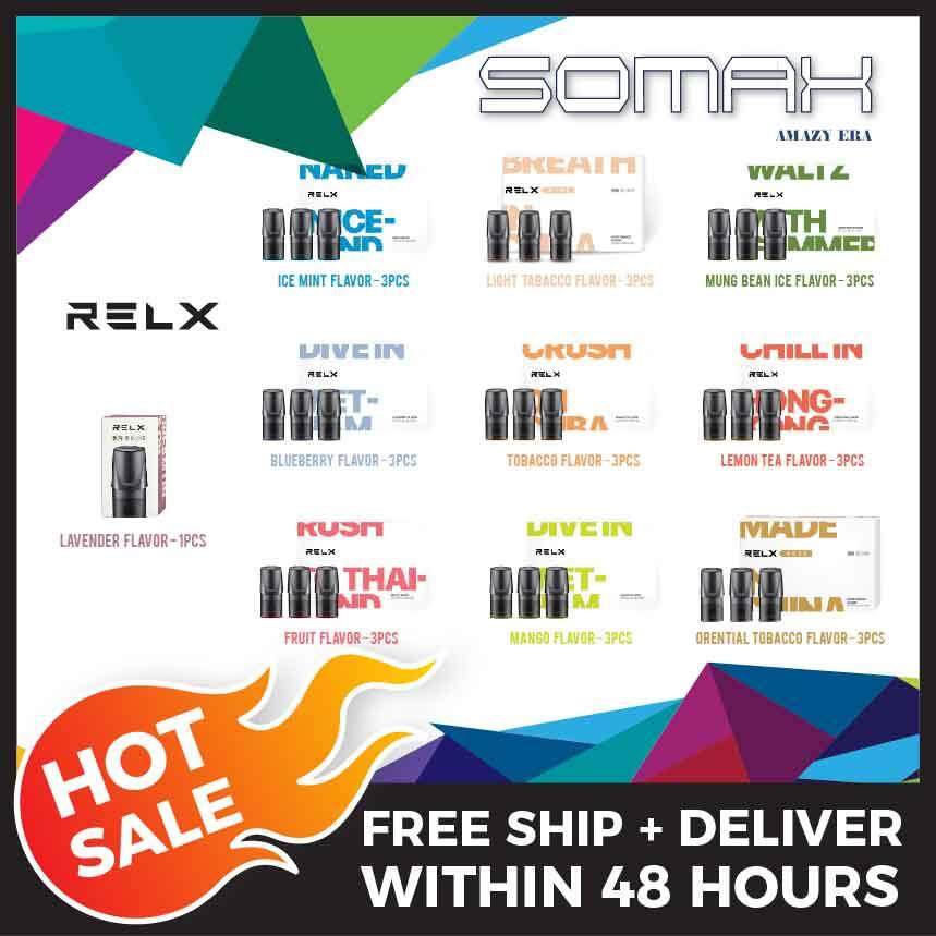 Somax 100 Original Relx Pods Refill Relx Pod Original Ready Stock Lazada
