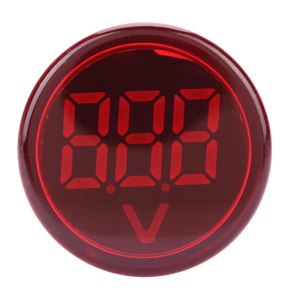 Round LED Signal Light Lamp AC Digital Display Voltmeter Indicator