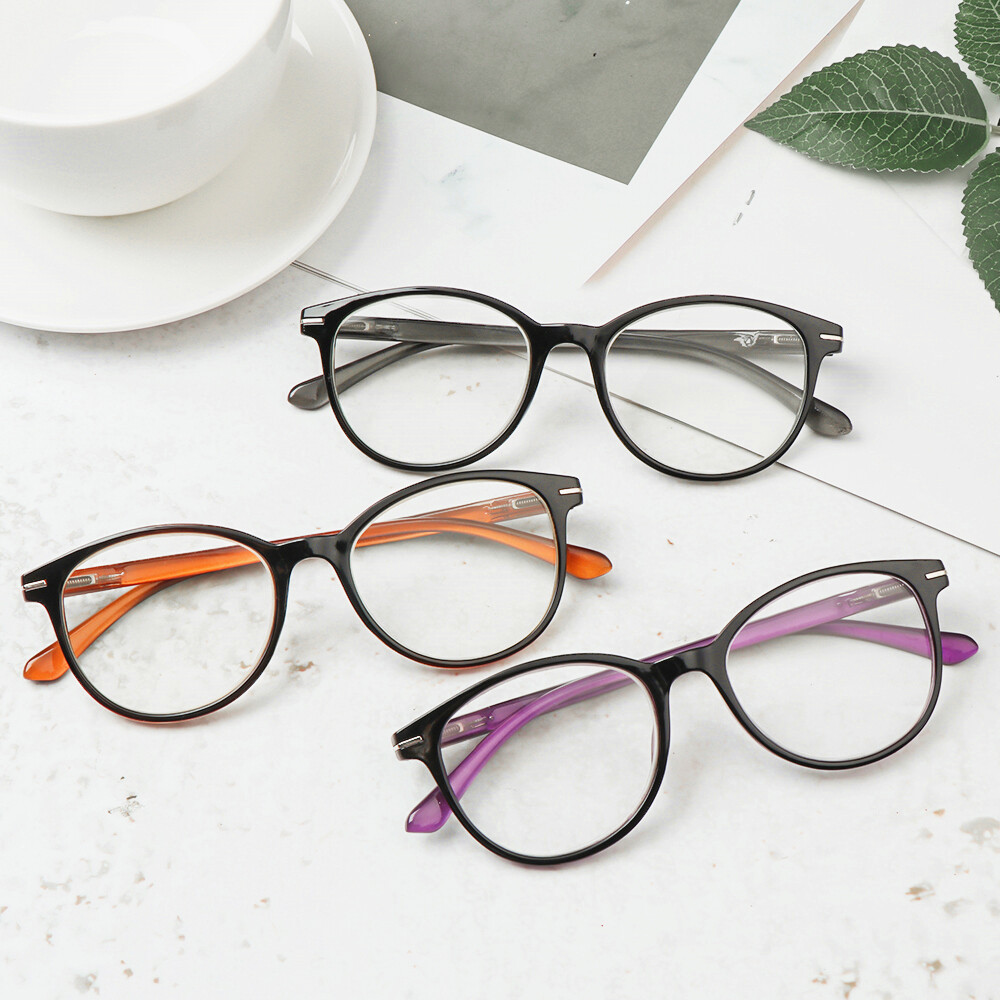 1*Reading Glasses Unisex Fashion Ultralight Reading Glasses Presbyopic Glasses High-definition Anti-fatigue Flat Mirror Eyewear +1.0~+4.0