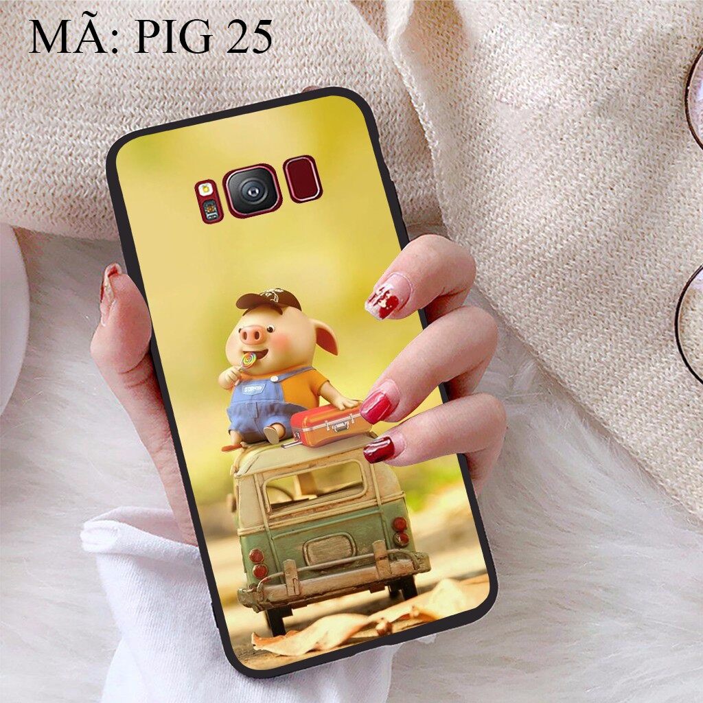 Ốp lưng Samsung S8 viền dẻo TPU BST Heo Con