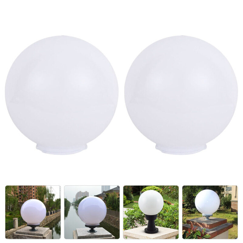 Chaoshihui 2pcs Lamp Post Globe Lamp Shade Outdoor Lamp Cover Light