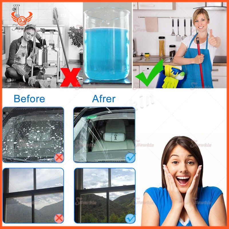 Rắn Sạch Hơn Cần Gạt Kính Chắn Gió Xe Ô Tô Viên Nén Sủi Bọt Thủy Tinh Lau Chùi Nhà Vệ Sinh