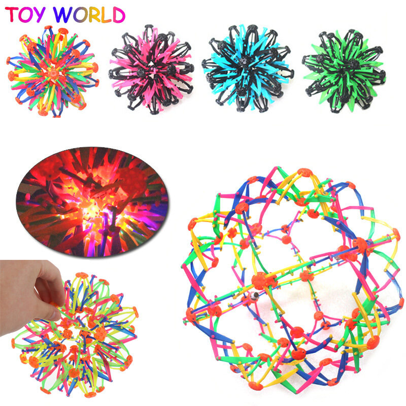 Large Colorful Expanding Ball Toy with lights Baby Throwing Ball ...