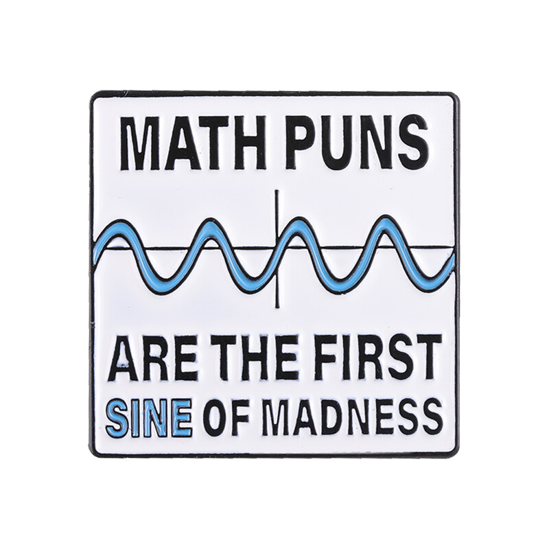 Cartoon Math Elements Collection Brooch MATH Puns Lapel Pin Backpack Badge Gift for Friends Clothing Accessories