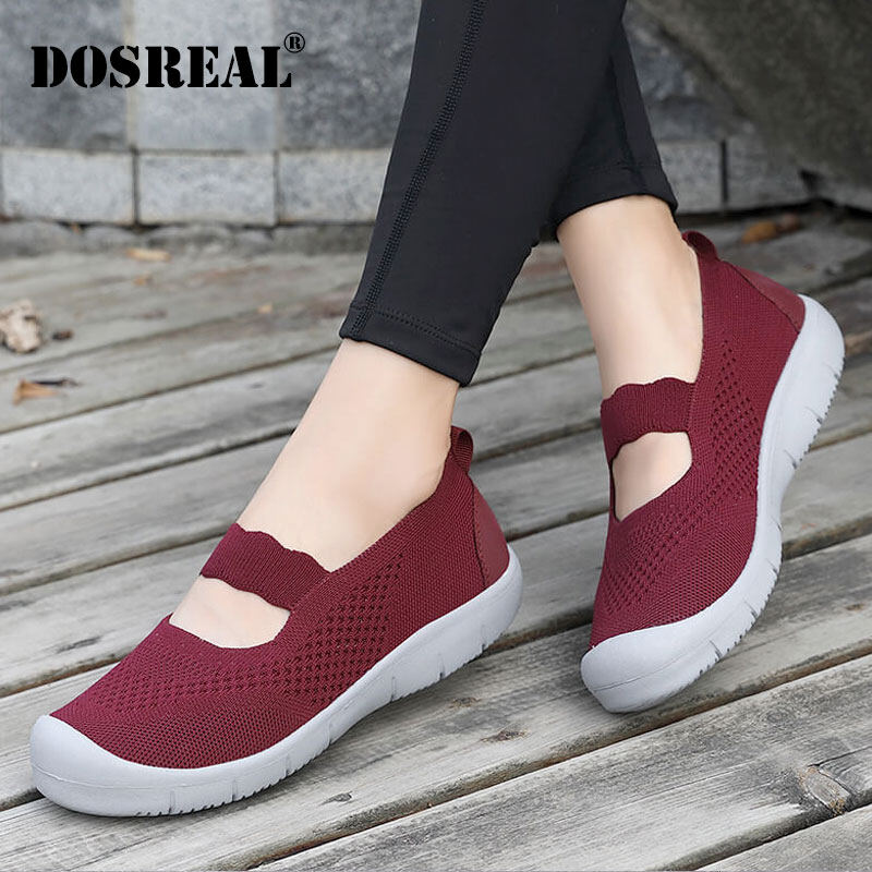 DOSREAL Women Sport Shoes Big Size 35-42 Korean Sneakers Shoes For Women Casual Walking Shoes Loafers For Women Slip On Ladies Shoes