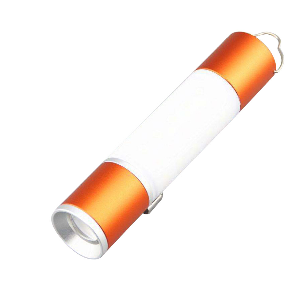 Đèn LED Dạng Ống Lồng Di Động Sạc USB Đèn Pin Treo Có Thể Thu Phóng-Đen/Xanh Lá/Cam