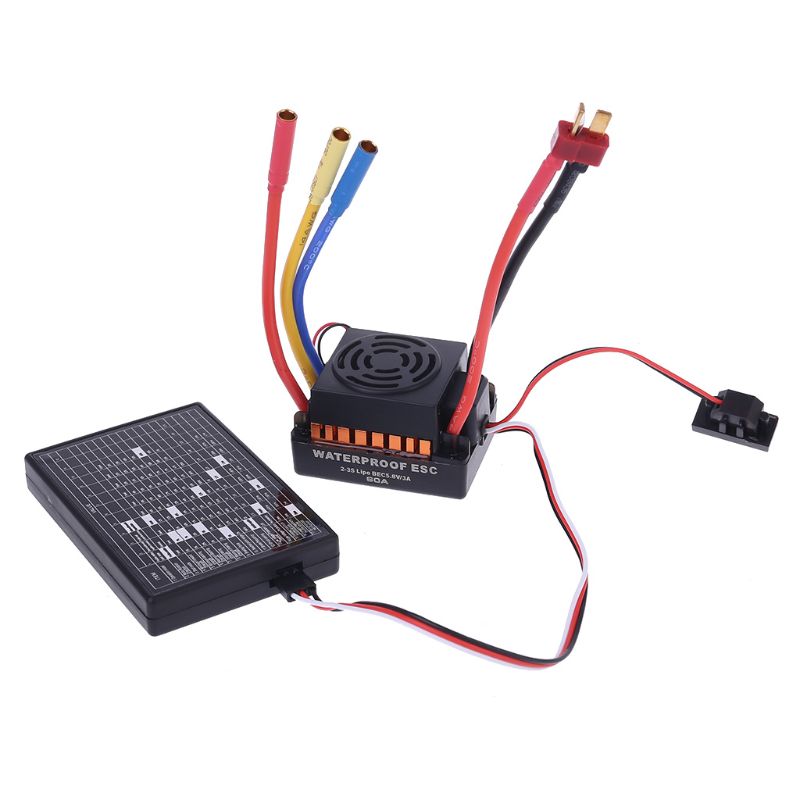 【Micheer】Brushless Động Cơ 1/10, Bộ Điều Khiển Tốc Độ Điện ESC Chống Nước 60A Cho Phụ Kiện RC