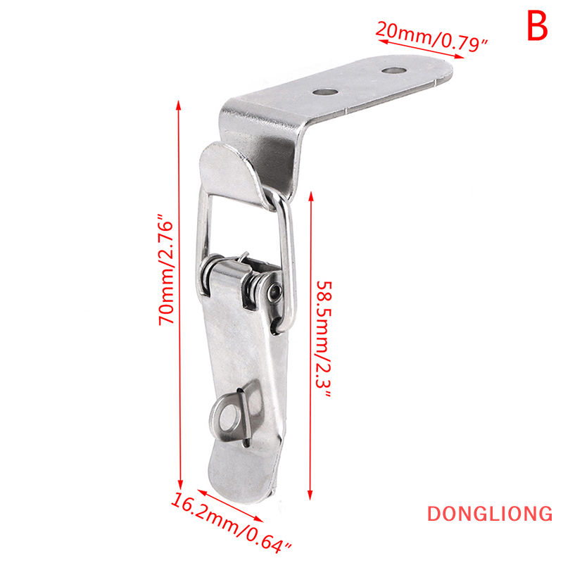 Dongliong 90 degrees duck-mouth buckle hook lock spring draw toggle latch clamp clip hasp