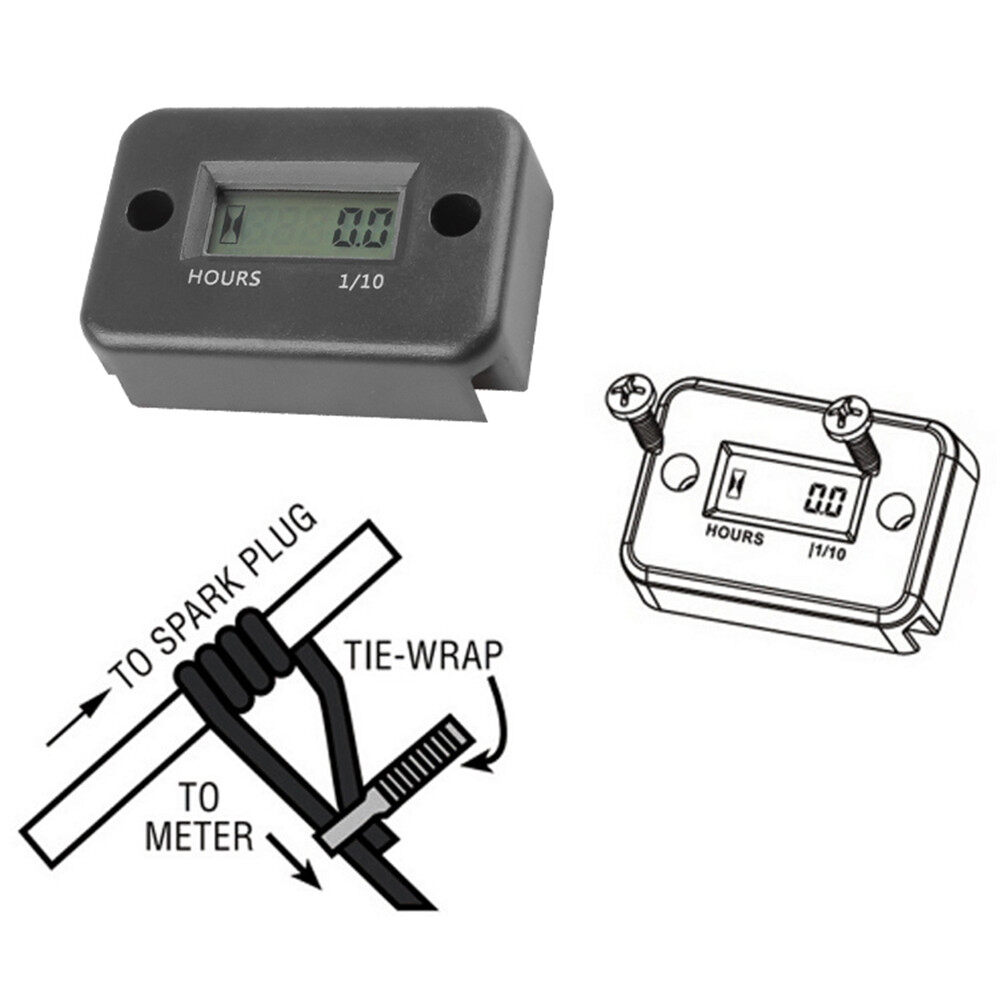 LCD không thấm nước kỹ thuật số Đồng hồ đo vòng tua máy truy cập cho ATV Xe máy cụ