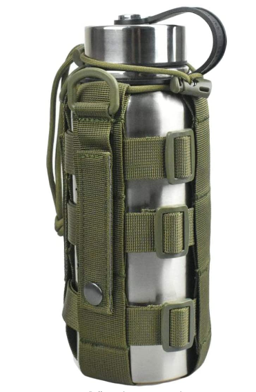 Adjustable MOLLE Water Bottle Holder | Minimalist Belt Pouch For 17-42 Oz Bottles | Tactical Bottle Carrier - View #7