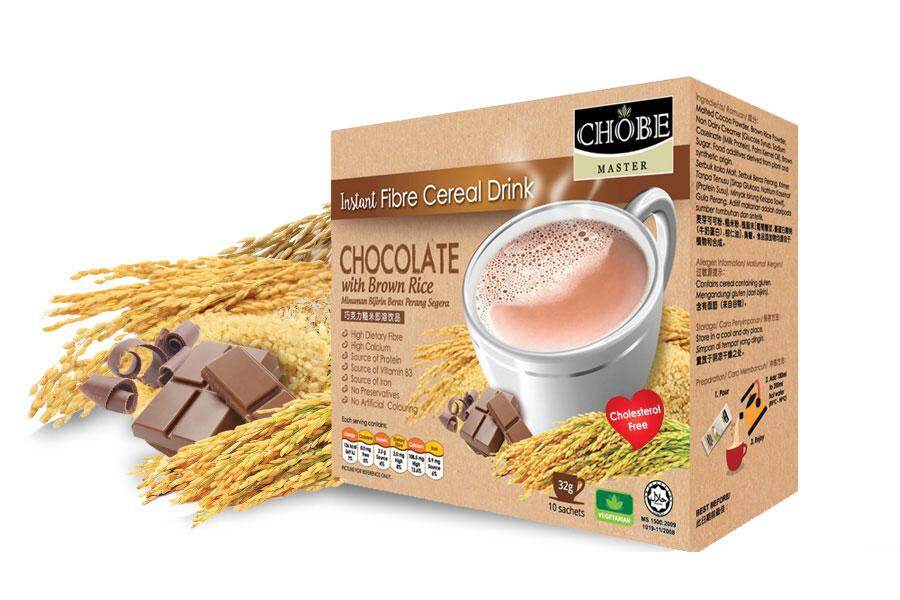 Chobe Master Instant Fiber Cereal Drink (CHOCOLATE with BROWN RICE
