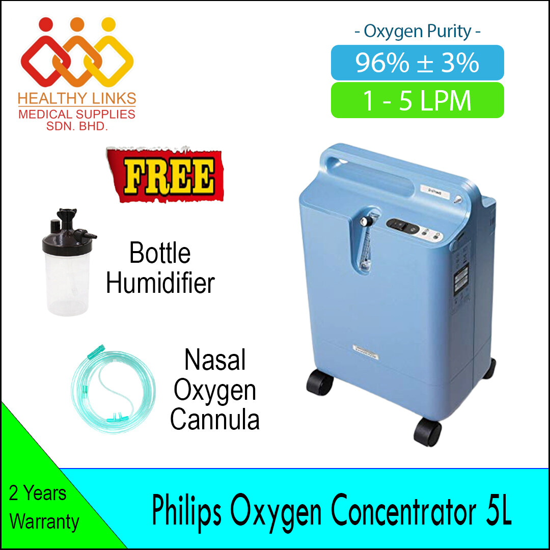 Philips Respironics Everflo Oxygen Concentrator 5L + Bottle Humidifier