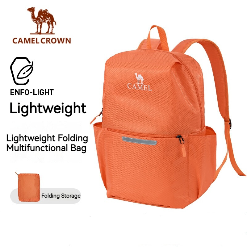 CAMEL CROWN Ultra-Light Foldable Travel Backpack Large Capacity
