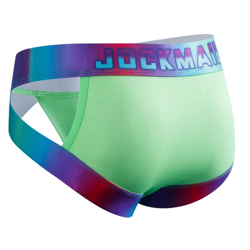 JOCKMAIL Men Underwear Bikini Briefs For Men Pink Underpants Mesh Panties Plain Black Briefs Mens Underwear