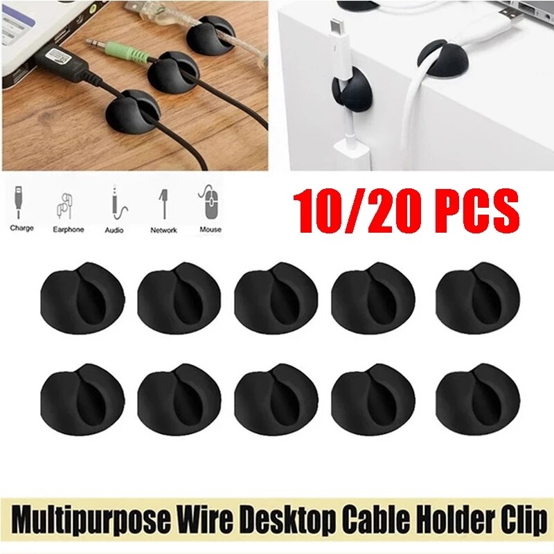 Dụng Cụ Sắp Xếp Cáp USB Bằng Silicon Kẹp Quản Lý Gọn Gàng Để Bàn Kẹp Giữ Cáp Cho Chuột Dụng Cụ Sắp Xếp Dây Tai Nghe