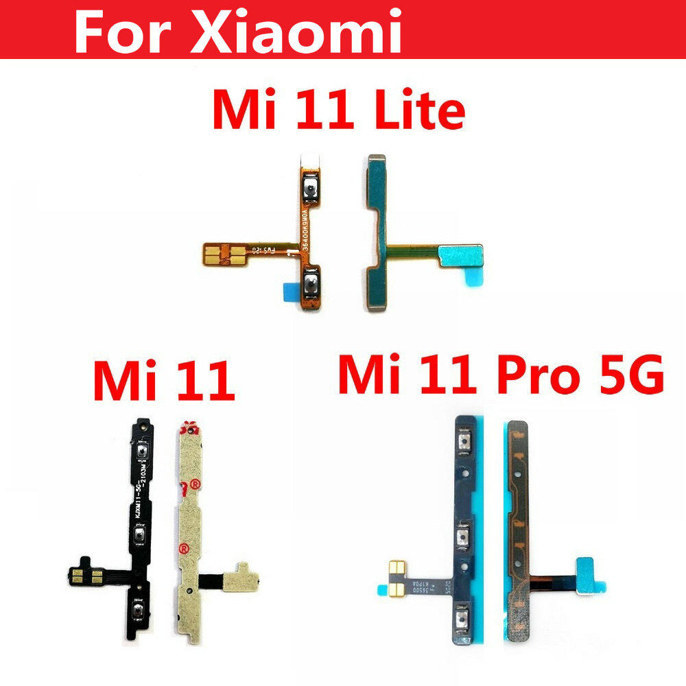 New Power Volume Flex Cable ON OFF Side Button Switch Flex Cable For Xiaomi Mi 11 Lite Mi 11 Pro 5G Replacement Spare Parts