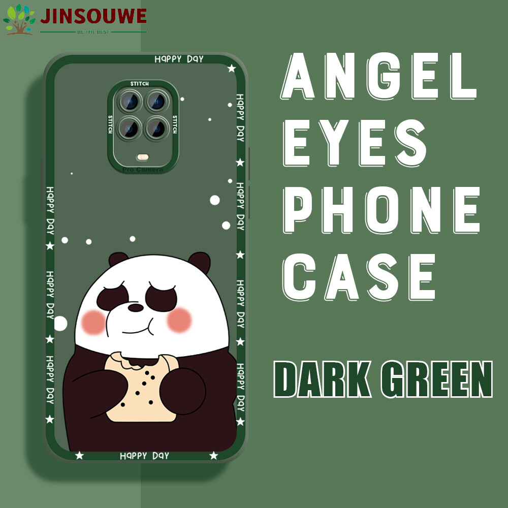 Jinsouwe phone case casing for xiaomi redmi note 9 ,note 9s ,note9 pro ,note 8 ,note8 pro ,note 7 ,note7 pro case for boys girls cartoon panda bear case soft rubber back cover