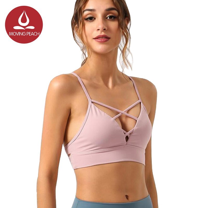 peach sports bra