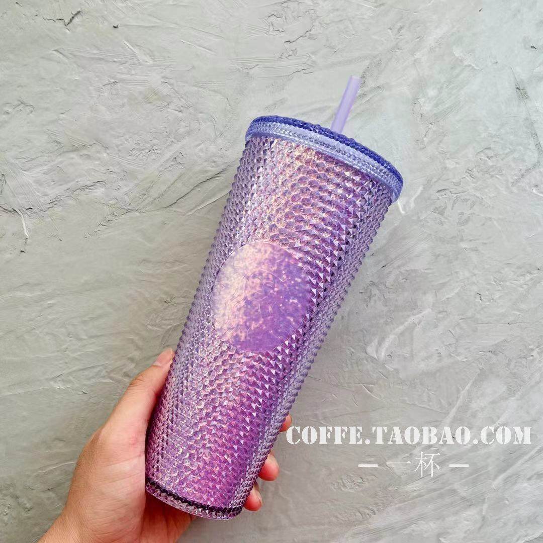 Starbuck Durian Cup 710ml Halloween Black Large Capacity Straw Cup Barbie Powder Plastic Cup Limited Edition
