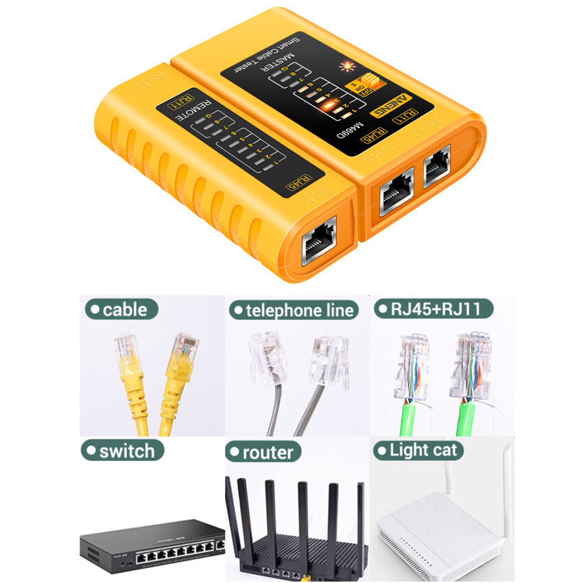 Cable Lan Tester Network Cable Tester RJ45 RJ11 LAN Cable Tester Networking Tool Network Repair