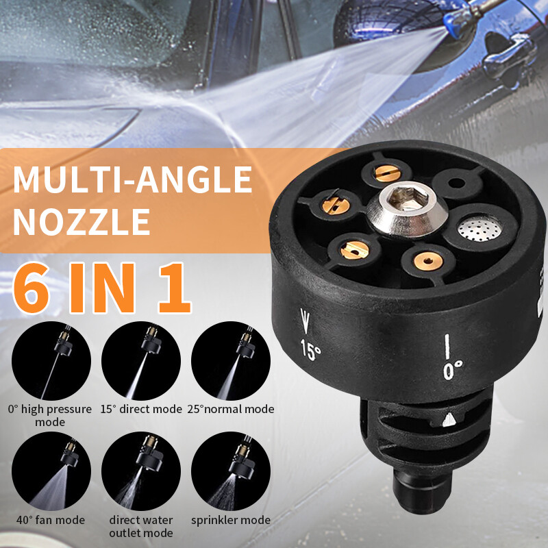 6 In 1 High Pressure Nozzle Washing Spray 4 Inch Washer Connector For Car Pressure Washers