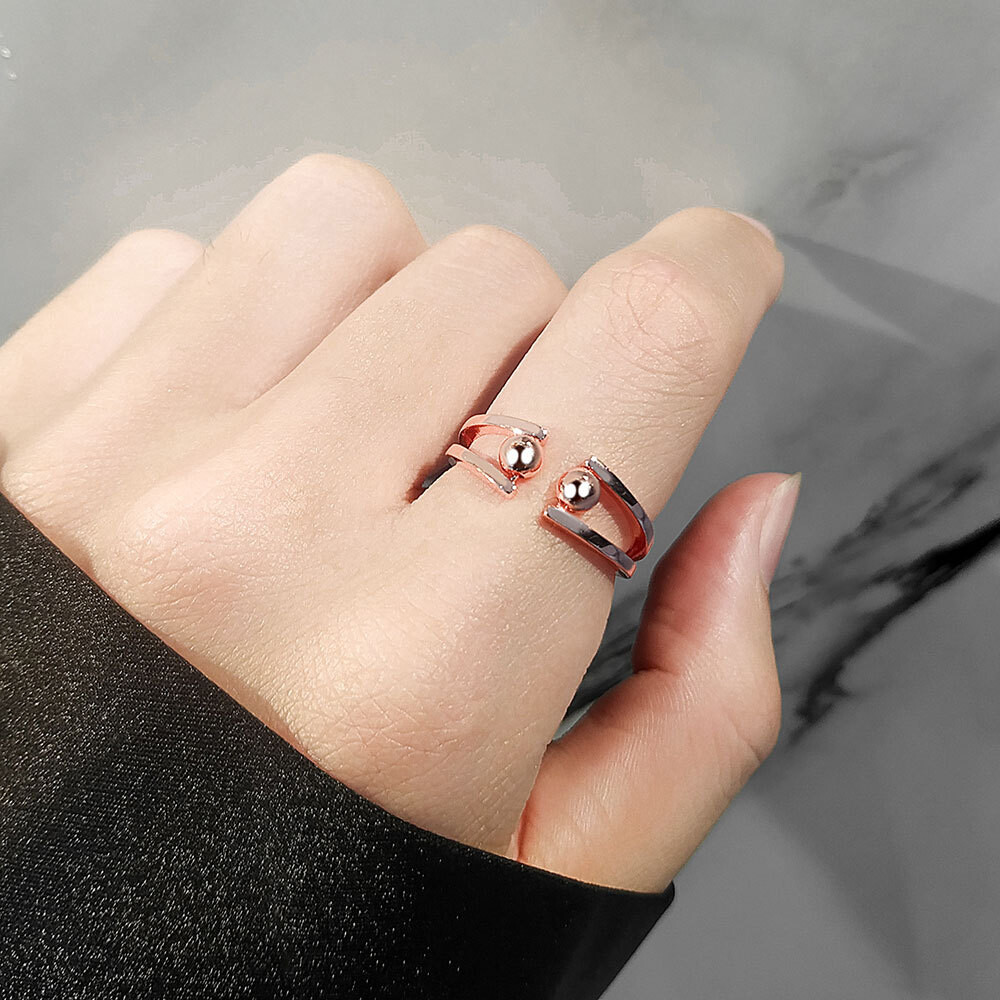 Decompression Ring Spin Rings Adjustable Ring Anti-Anxiety Ring Rotating Ring Turnable Bead Ring Opening Ring