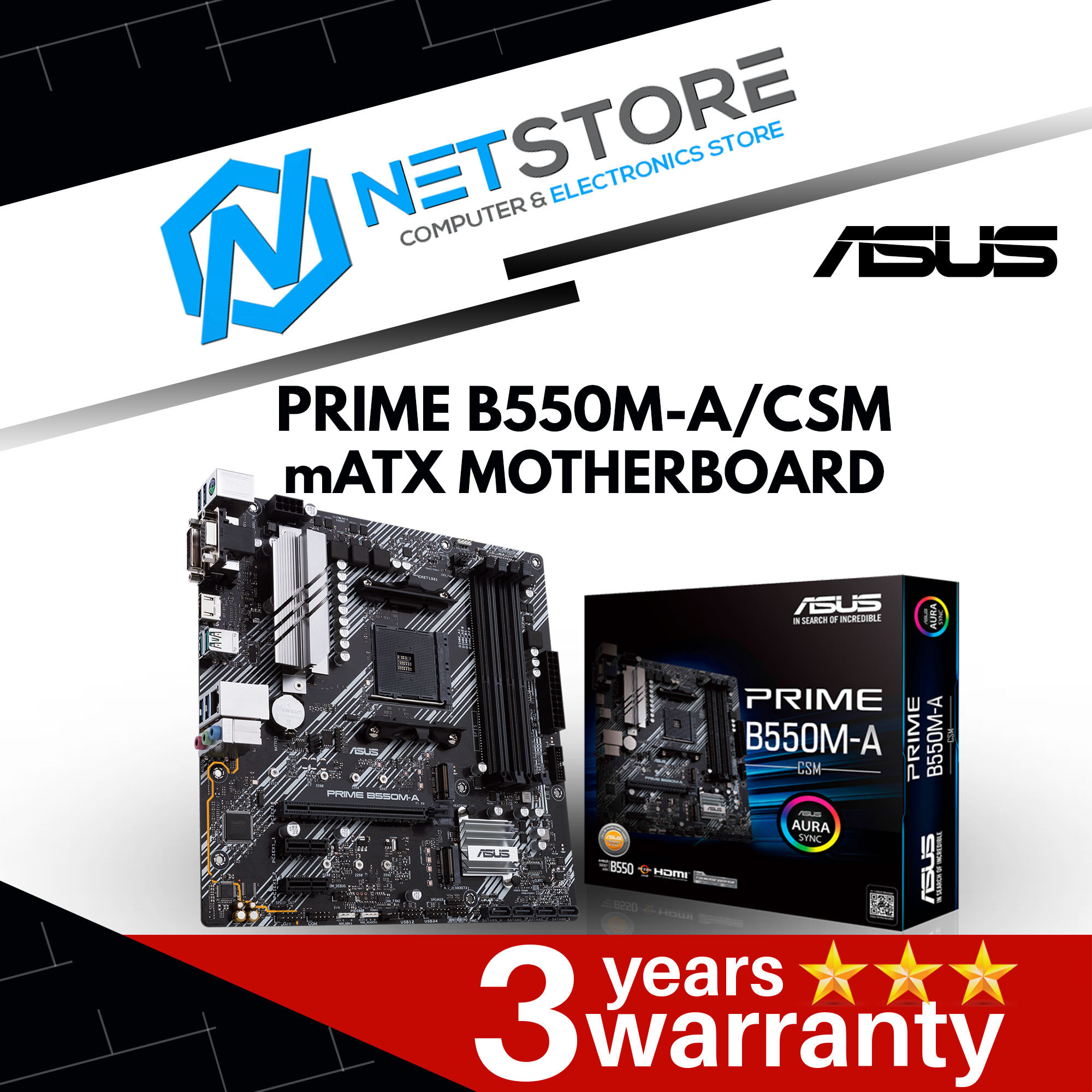 ASUS PRIME B550M-A/CSM AMD mATX MOTHERBOARD | Lazada