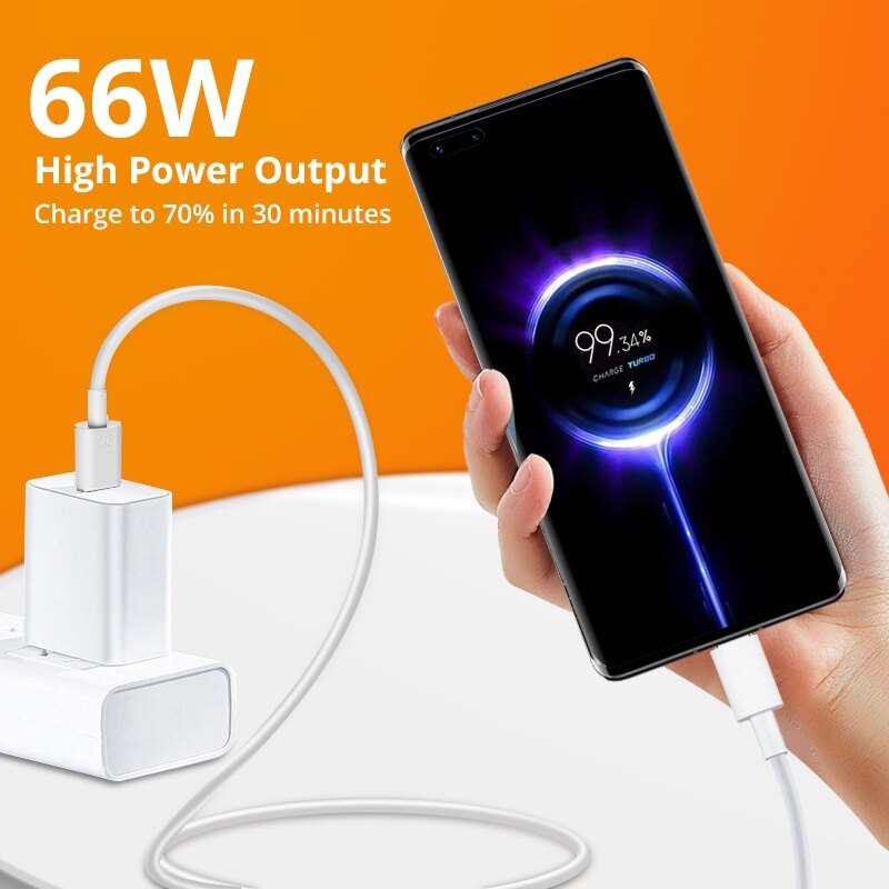 FONKEN Universal 6A Super Fast Charger Cable USB Type C 66W Charging Data Cord For Adroid