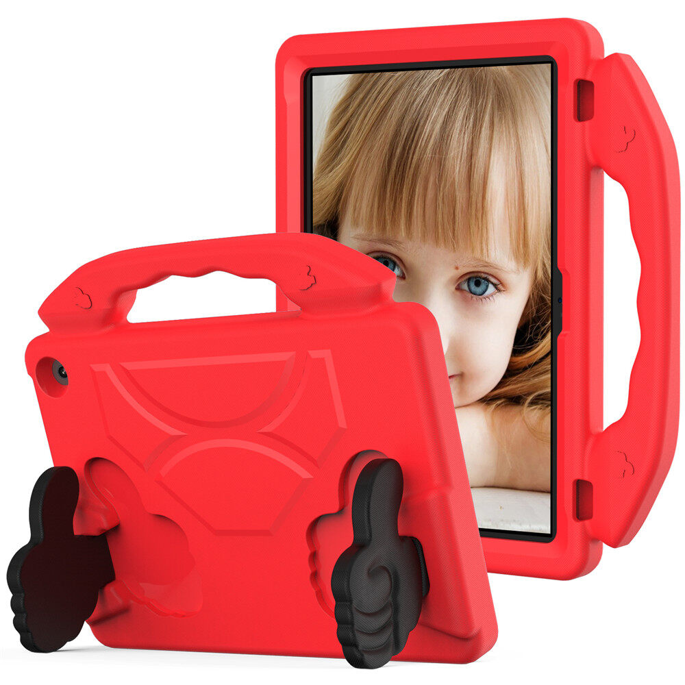 For amazon all-new fire hd 10 / hd 10 plus 11th gen 10.1 inch kids tablet shockproof soft eva rubber handle stand bracket case cover