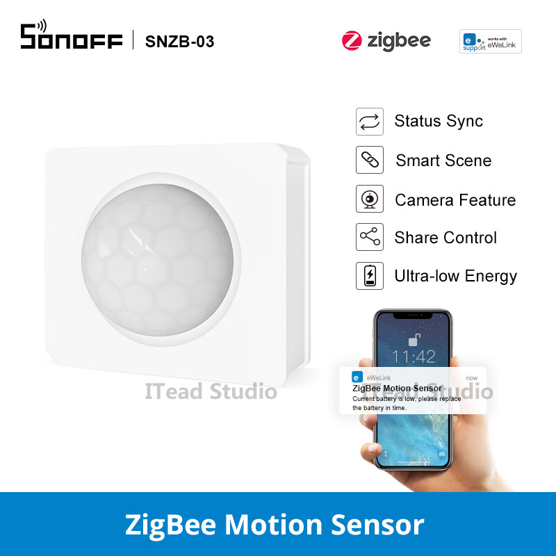 ITEAD SONOFF SNZB-03 ZigBee Motion Sensor Smart Detector Sensor 6M 110 ...