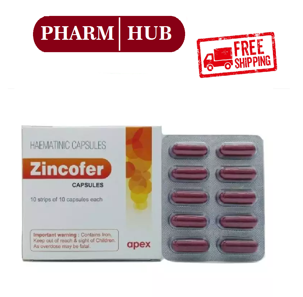 Zincofer Capsule (10x10 capsule/box) (EXP 02/2026) | Lazada