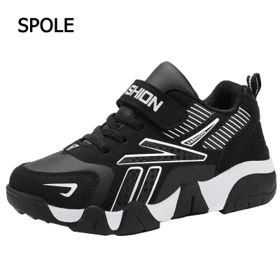 SPOLE Boy Fashion Sports Shoes Size 28-40 PU Leather Baby Kids Boy Shoes Kasut Budak Lelaki Boy Shoes Kasut Baby Boy Kids School Shoes Running Shoes for Teens Boy 1712