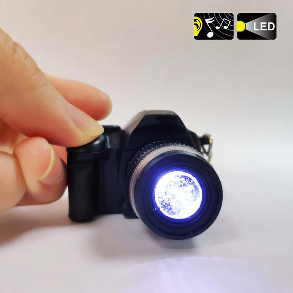 LOUISIS Birthday Gift Doll Accessorie Led Light Mini With sound Creative camera Camera Keychain Keychain Toys Simulation Cameras Flashing Camera