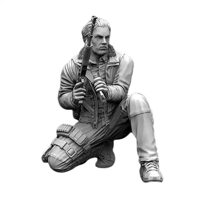 1//35 Captain Rifleman Jess Modified Resin Soldier Decor White Mold T5B3 50mm