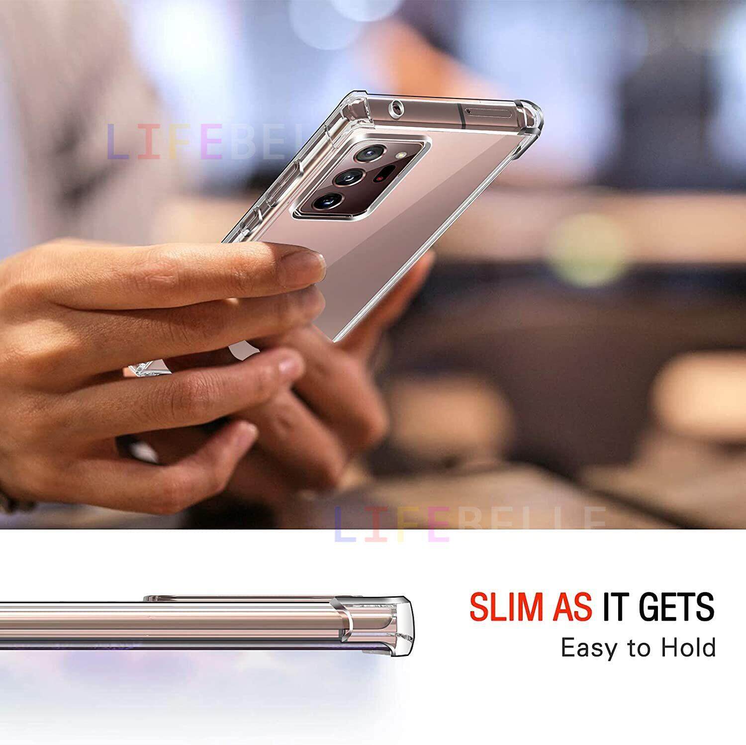 Lifebelle vỏ cho Samsung Galaxy S25 24 23 22 21 20 siêu Lưu ý 20 siêu note10 Lite Lưu ý 20 10 9 8 S10 Lite trường hợp, [Bảo vệ quân đội] [nhẹ] với vỏ chống sốc bảo vệ điện thoại hấp thụ sốc mềm ốp điện thoại TPU rõ ràng