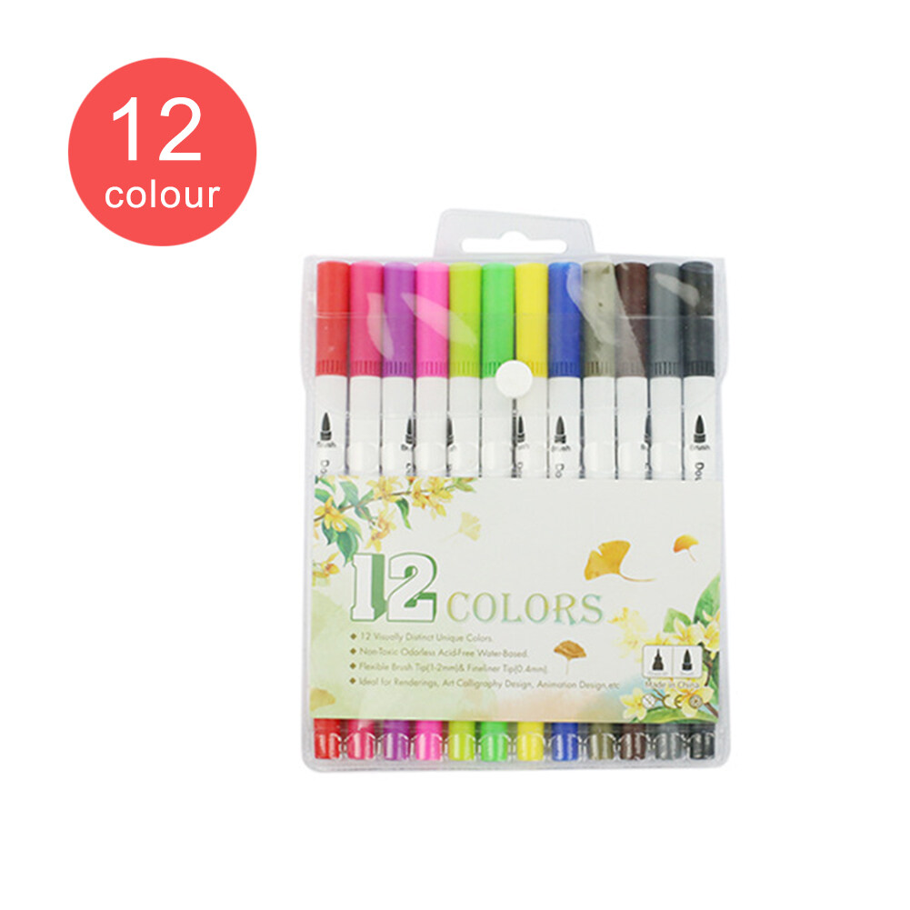 [Wondering]12/24/36/48/60/80/100 Colors Set Watercolors Brush Pen ...