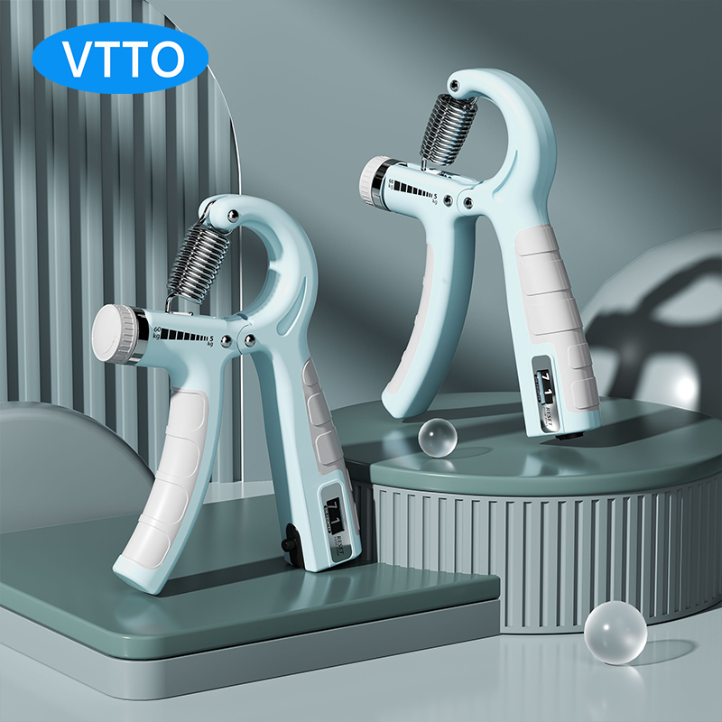 VTTO 5-60Kg Adjustable Heavy Gripper Fitness Hand Exerciser Grip FatGrip Wrist Increase Strength Spring Finger Pinch Carpal Expander
