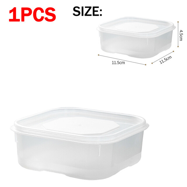 1/2/3Pcs Refrigerator Storage Container Transparent Fridge Organizer with Lid Fresh Keeping Food Dispenser for Kitchen Storage Box